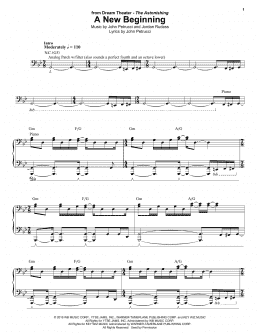 page one of A New Beginning (Keyboard Transcription)