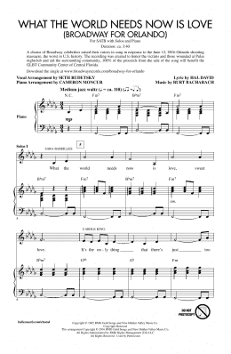 page one of What The World Needs Now Is Love (SATB Choir)