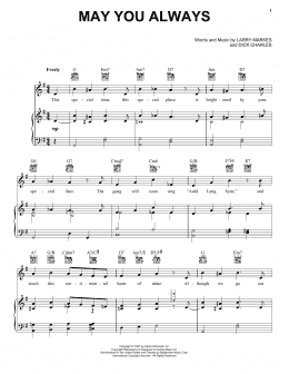 page one of May You Always (Piano, Vocal & Guitar Chords (Right-Hand Melody))