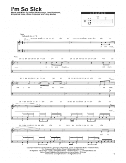 page one of I'm So Sick (Drums Transcription)