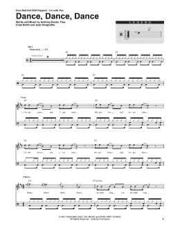 page one of Dance, Dance, Dance (Drums Transcription)
