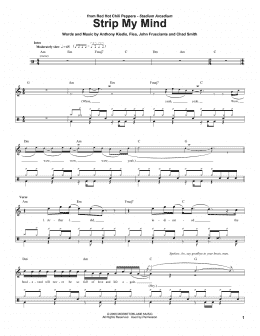 page one of Strip My Mind (Drums Transcription)