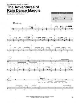 page one of The Adventures Of Rain Dance Maggie (Drums Transcription)