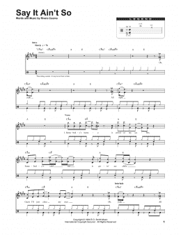 page one of Say It Ain't So (Drums Transcription)