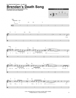 page one of Brendan's Death Song (Drums Transcription)