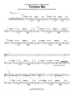 page one of Torture Me (Drums Transcription)