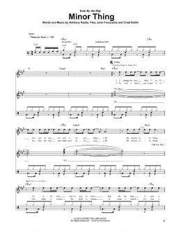 page one of Minor Thing (Drums Transcription)