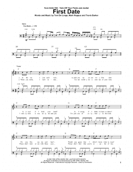page one of First Date (Drums Transcription)