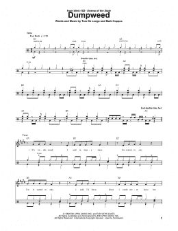 page one of Dumpweed (Drums Transcription)