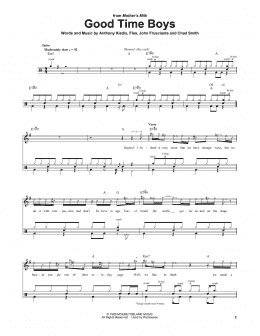 page one of Good Time Boys (Drums Transcription)