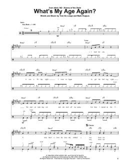 page one of What's My Age Again? (Drums Transcription)