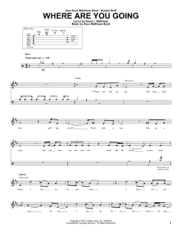 page one of Where Are You Going (Drums Transcription)