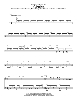 page one of Circles (Drums Transcription)