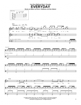 page one of Everyday (Drums Transcription)