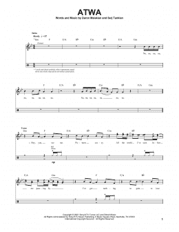 page one of ATWA (Drums Transcription)