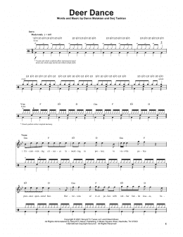 page one of Deer Dance (Drums Transcription)