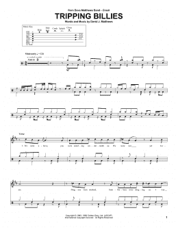 page one of Tripping Billies (Drums Transcription)