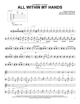 page one of All Within My Hands (Drums Transcription)