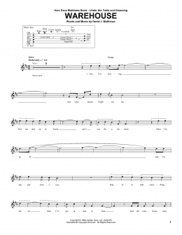 page one of Warehouse (Drums Transcription)