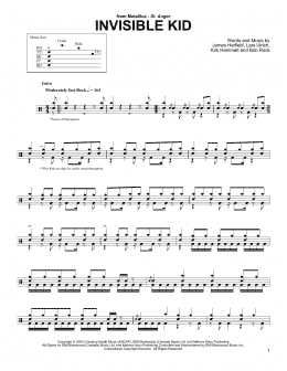 page one of Invisible Kid (Drums Transcription)