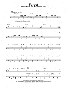 page one of Forest (Drums Transcription)