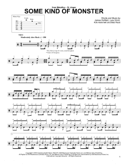 page one of Some Kind Of Monster (Drums Transcription)