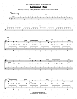 page one of Animal Bar (Drums Transcription)