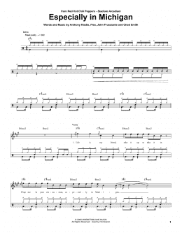 page one of Especially In Michigan (Drums Transcription)