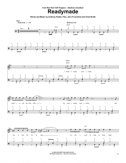 page one of Readymade (Drums Transcription)