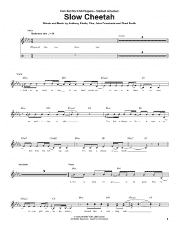 page one of Slow Cheetah (Drums Transcription)