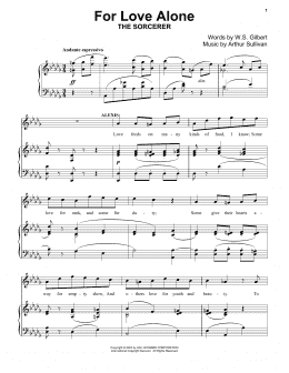 page one of For Love Alone (Piano & Vocal)