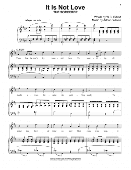 page one of It Is Not Love (Piano & Vocal)
