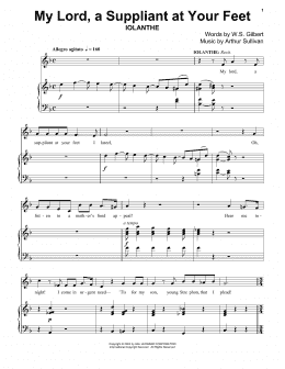 page one of My Lord, A Suppliant At Your Feet (Piano Solo)