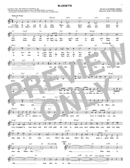 page one of Bluesette (Lead Sheet / Fake Book)