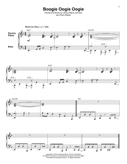 page one of Boogie Oogie Oogie (Keyboard Transcription)