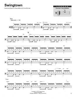 page one of Swingtown (Drums Transcription)