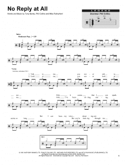 page one of No Reply At All (Drums Transcription)