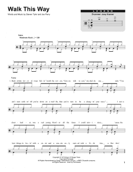 page one of Walk This Way (Drums Transcription)