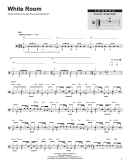 page one of White Room (Drums Transcription)