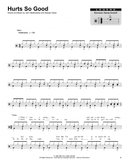 page one of Hurts So Good (Drums Transcription)