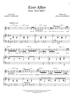 page one of Ever After (Piano & Vocal)