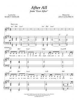 page one of After All (Piano & Vocal)