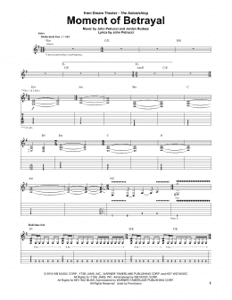 page one of Moment Of Betrayal (Guitar Tab)