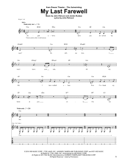 page one of My Last Farewell (Guitar Tab)