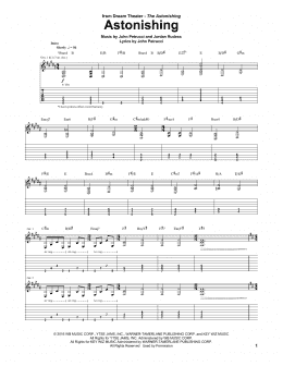 page one of Astonishing (Guitar Tab)