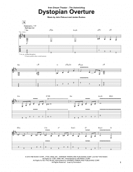 page one of Dystopian Overture (Guitar Tab)