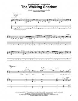 page one of The Walking Shadow (Guitar Tab)