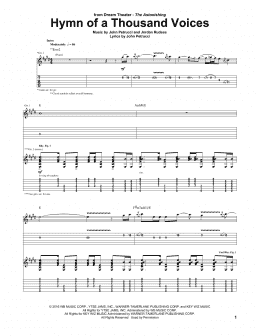 page one of Hymn Of A Thousand Voices (Guitar Tab)