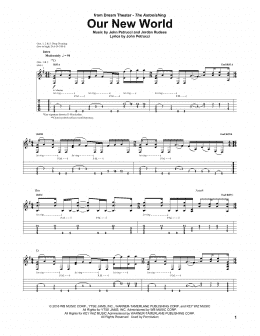 page one of Our New World (Guitar Tab)
