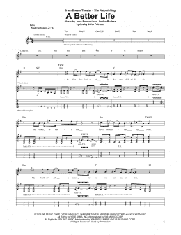 page one of A Better Life (Guitar Tab)